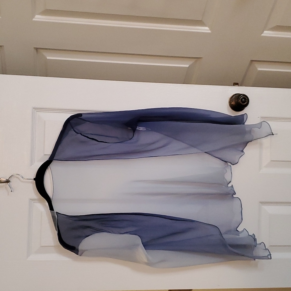 Shawn Ray Fons 100% Silk, Sheer Couture Dress Jacket